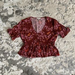 Madewell Floral Wrap Top